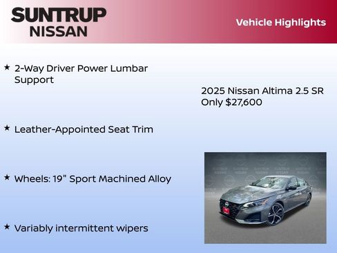 New 2025 Nissan Altima 2.5 SR w/ SR Premium Package image 38
