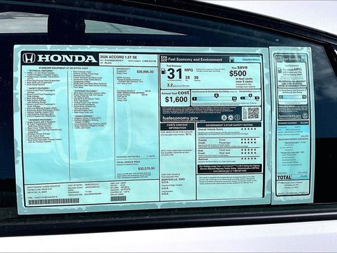 New 2026 Honda Accord SE image 13
