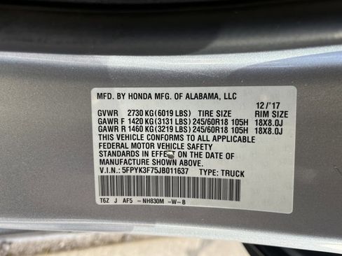 Used 2018 Honda Ridgeline RTL-E image 25