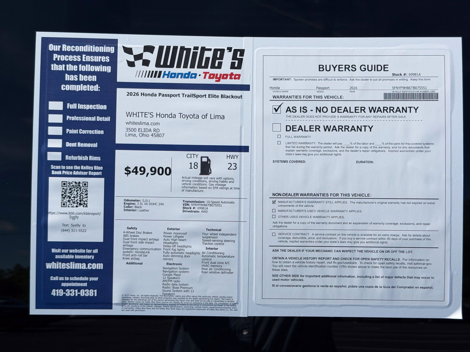 Used 2026 Honda Passport TrailSport Elite image 36