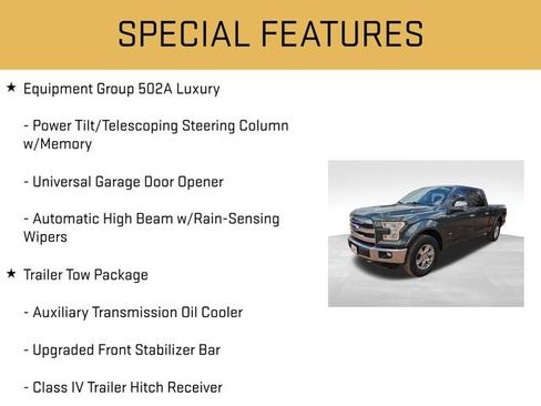 Used 2015 Ford F150 Lariat w/ Equipment Group 502A Luxury AWD/4WD image 20
