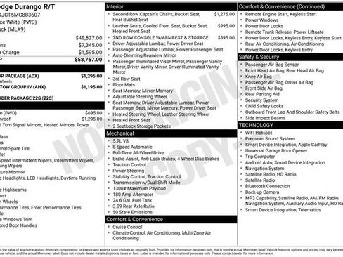 Used 2021 Dodge Durango R/T w/ Blacktop Package AWD/4WD image 15