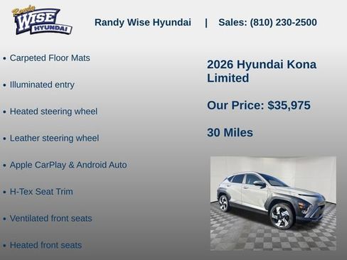 New 2026 Hyundai Kona Limited AWD/4WD image 15