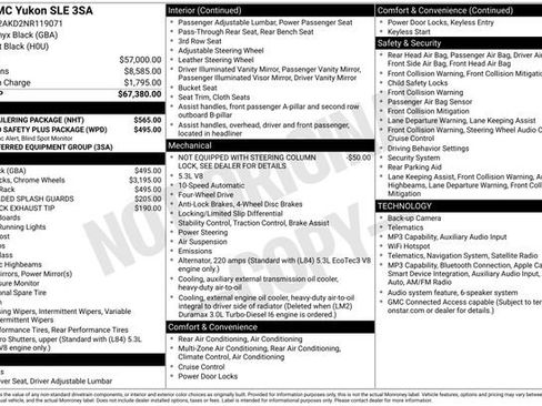 Used 2022 GMC Yukon SLE w/ Max Trailering Package AWD/4WD image 7