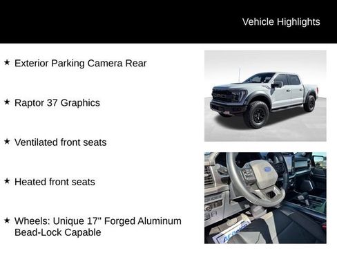 Used 2023 Ford F150 Raptor w/ Raptor 37 Performance Package AWD/4WD image 15