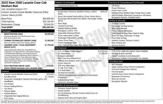 Used 2025 RAM 2500 Laramie w/ Night Edition AWD/4WD image 39