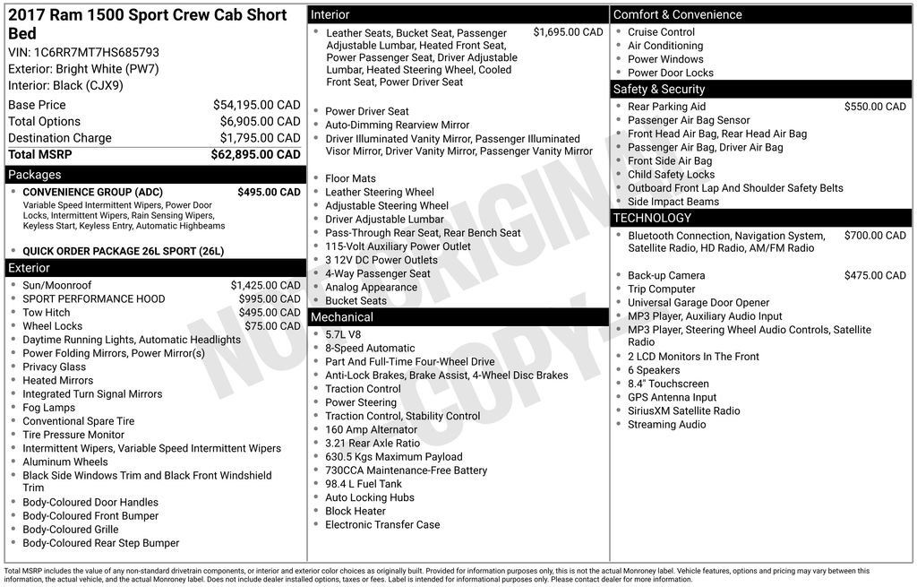 Used 2017 RAM 1500 Sport w/ Convenience Group AWD/4WD image 12