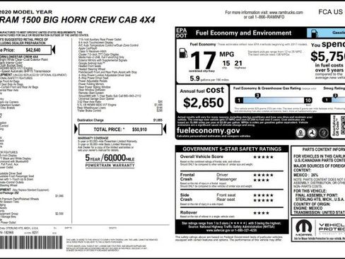 Used 2020 RAM 1500 Big Horn image 67