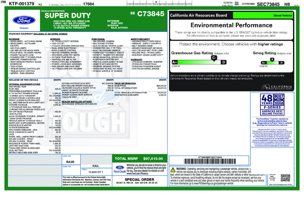 New 2025 Ford F350 Lariat w/ Lariat Ultimate Package AWD/4WD image 38