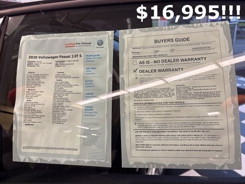 Certified 2020 Volkswagen Passat 2.0T S image 15