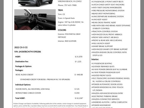Used 2022 MAZDA CX-5 Carbon Edition AWD/4WD image 24