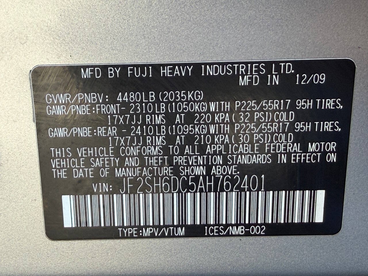 Used 2010 Subaru Forester 2.5X Limited AWD/4WD image 18
