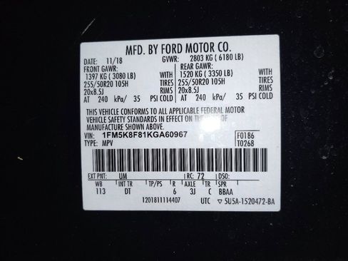 Used 2019 Ford Explorer Limited w/ Limited Luxury Package image 33