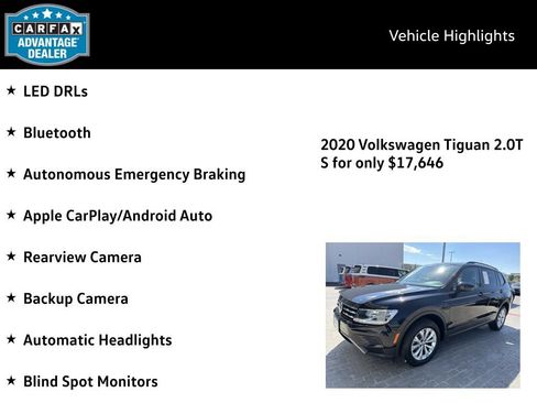 Certified 2020 Volkswagen Tiguan S AWD/4WD image 4