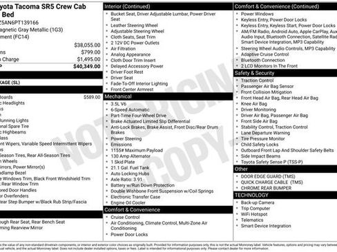 Certified 2023 Toyota Tacoma SR5 AWD/4WD image 41