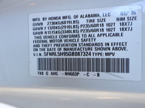 Used 2016 Honda Odyssey Touring Elite image 37
