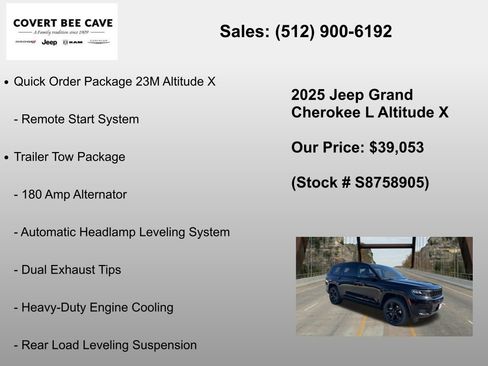 New 2025 Jeep Grand Cherokee L Altitude RWD image 18