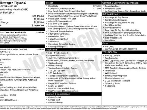 Used 2023 Volkswagen Tiguan S w/ Driver Assistance Package AWD/4WD image 17