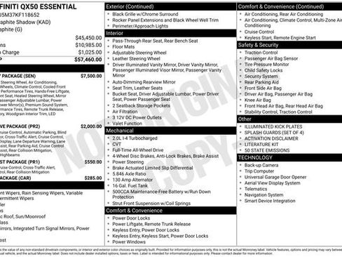 Used 2019 INFINITI QX50 Essential w/ Sensory Package image 34