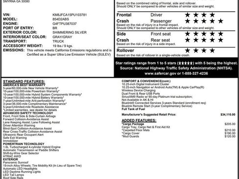Used 2023 Hyundai Tucson SEL w/ Cargo Package AWD/4WD image 2