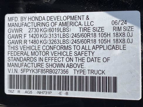 Certified 2024 Honda Ridgeline Black Edition image 46