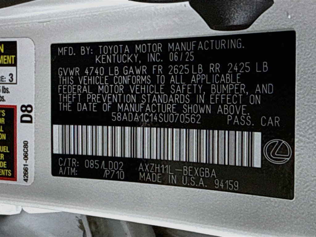 Certified 2025 Lexus ES 300h w/ Premium Package FWD image 33
