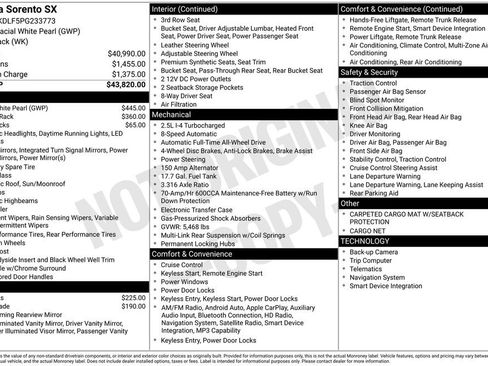 Certified 2023 Kia Sorento SX AWD/4WD image 38