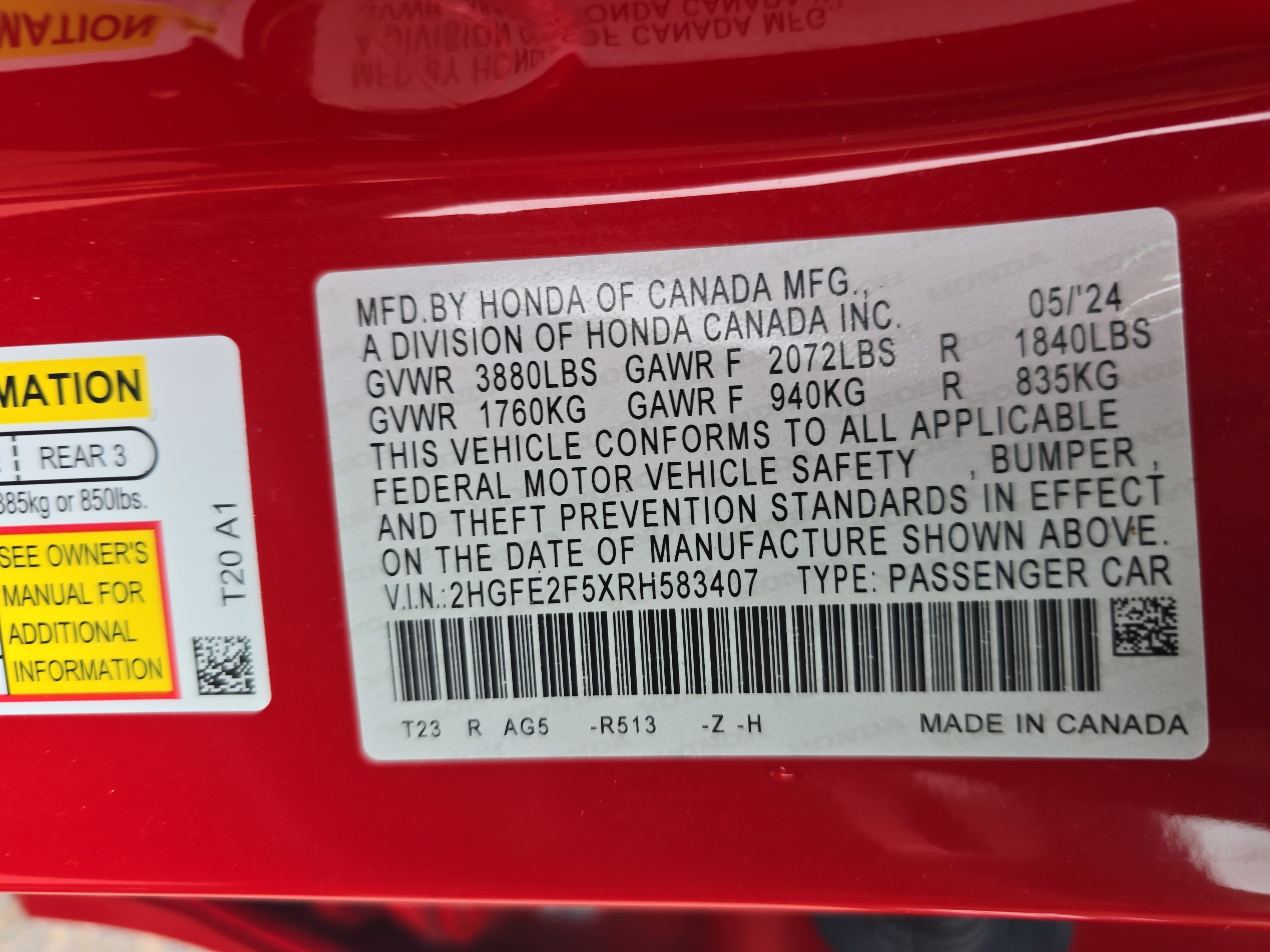Used 2024 Honda Civic Sport image 36