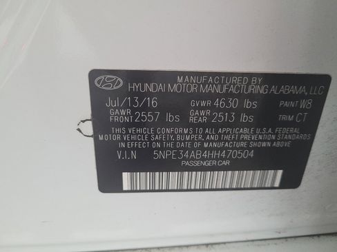 Used 2017 Hyundai Sonata Limited 2.0T FWD image 33