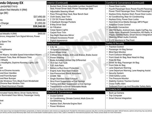 Certified 2023 Honda Odyssey EX image 26