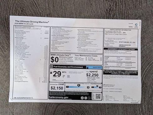 New 2026 BMW X3 xDrive30 w/ M Sport Package AWD/4WD image 18
