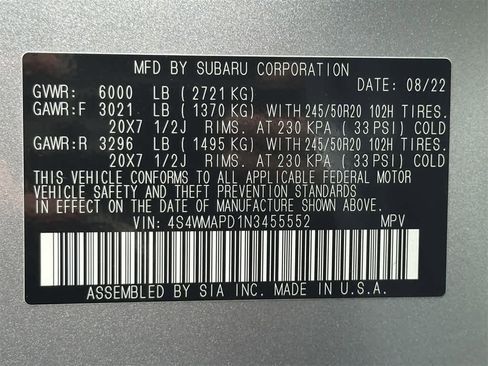 Used 2022 Subaru Ascent Limited w/ Technology Package image 22