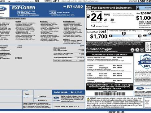 Used 2020 Ford Explorer XLT w/ Equipment Group 202A RWD image 4