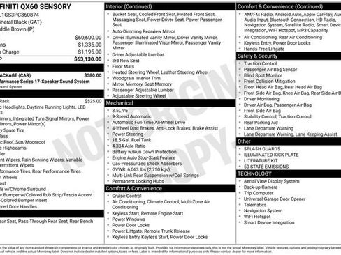 Used 2023 INFINITI QX60 Sensory w/ Cargo Package image 10