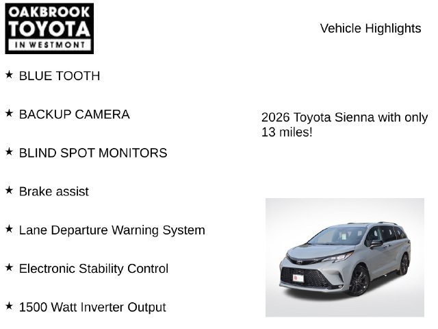 Certified 2026 Toyota Sienna XSE FWD image 6