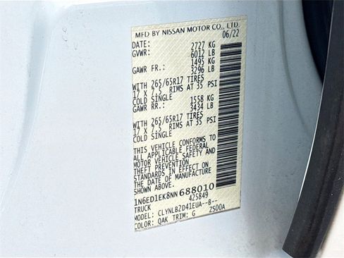 Used 2022 Nissan Frontier SV image 32