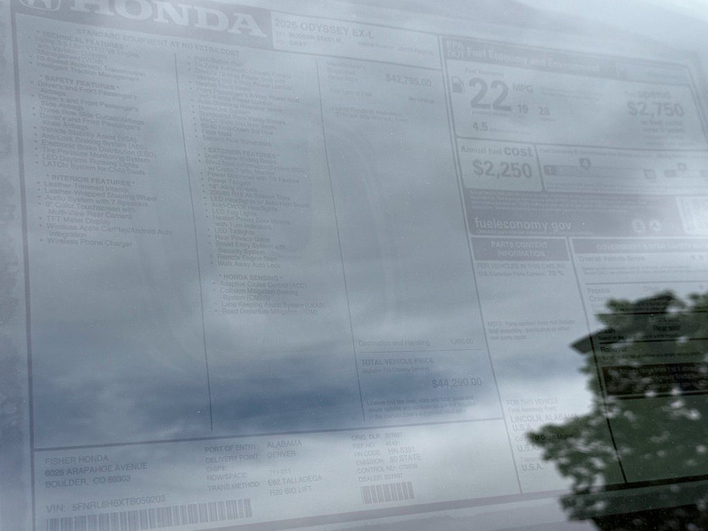 New 2026 Honda Odyssey EX-L image 27