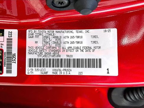 Used 2026 Toyota Tundra SR5 w/ SR5 Premium Package image 16