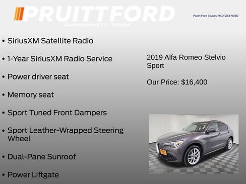 Used 2019 Alfa Romeo Stelvio Sport w/ Quick Order Package 22K Sport RWD image 25