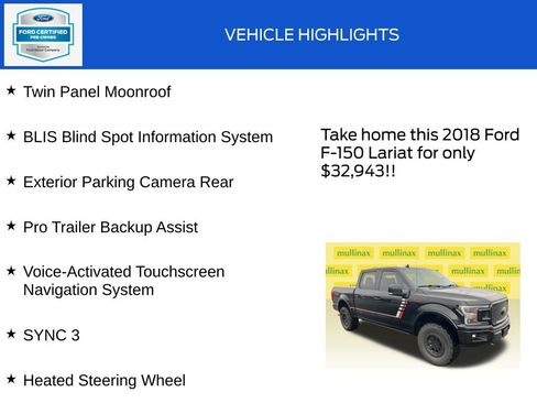 Used 2018 Ford F150 Lariat w/ Equipment Group 502A Luxury image 19