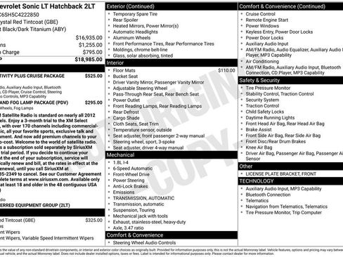 Used 2012 Chevrolet Sonic LT image 11