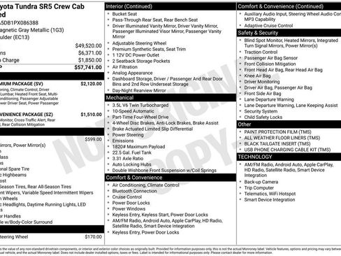 Used 2023 Toyota Tundra SR5 w/ SR5 Premium Package AWD/4WD image 27