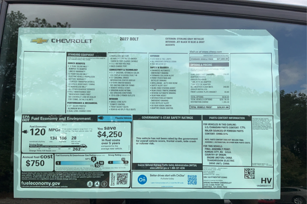 New 2027 Chevrolet Bolt LT FWD image 23