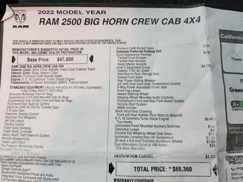 Used 2022 RAM 2500 Big Horn w/ Level C Equiment Group image 48