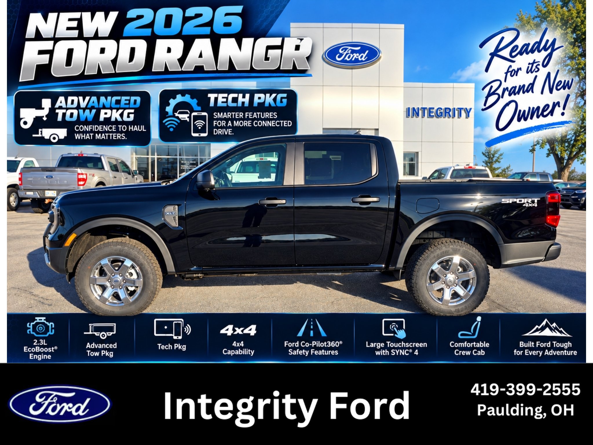 New 2026 Ford Ranger XLT AWD/4WD image 1