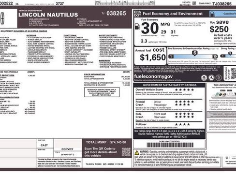 New 2026 Lincoln Nautilus Reserve AWD/4WD image 4