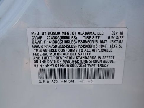 Used 2010 Honda Ridgeline RTL image 26