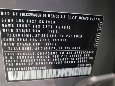 Used 2023 Volkswagen Taos SE w/ Panoramic Sunroof Package FWD image 33