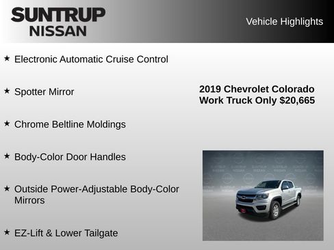 Used 2019 Chevrolet Colorado W/T w/ WT Convenience Package RWD image 22