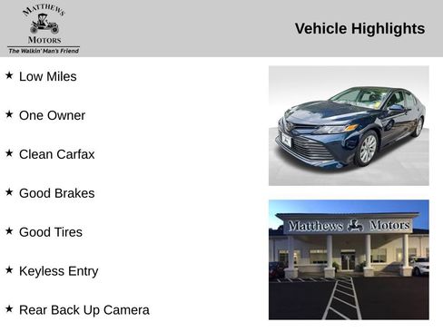 Used 2019 Toyota Camry LE FWD image 11